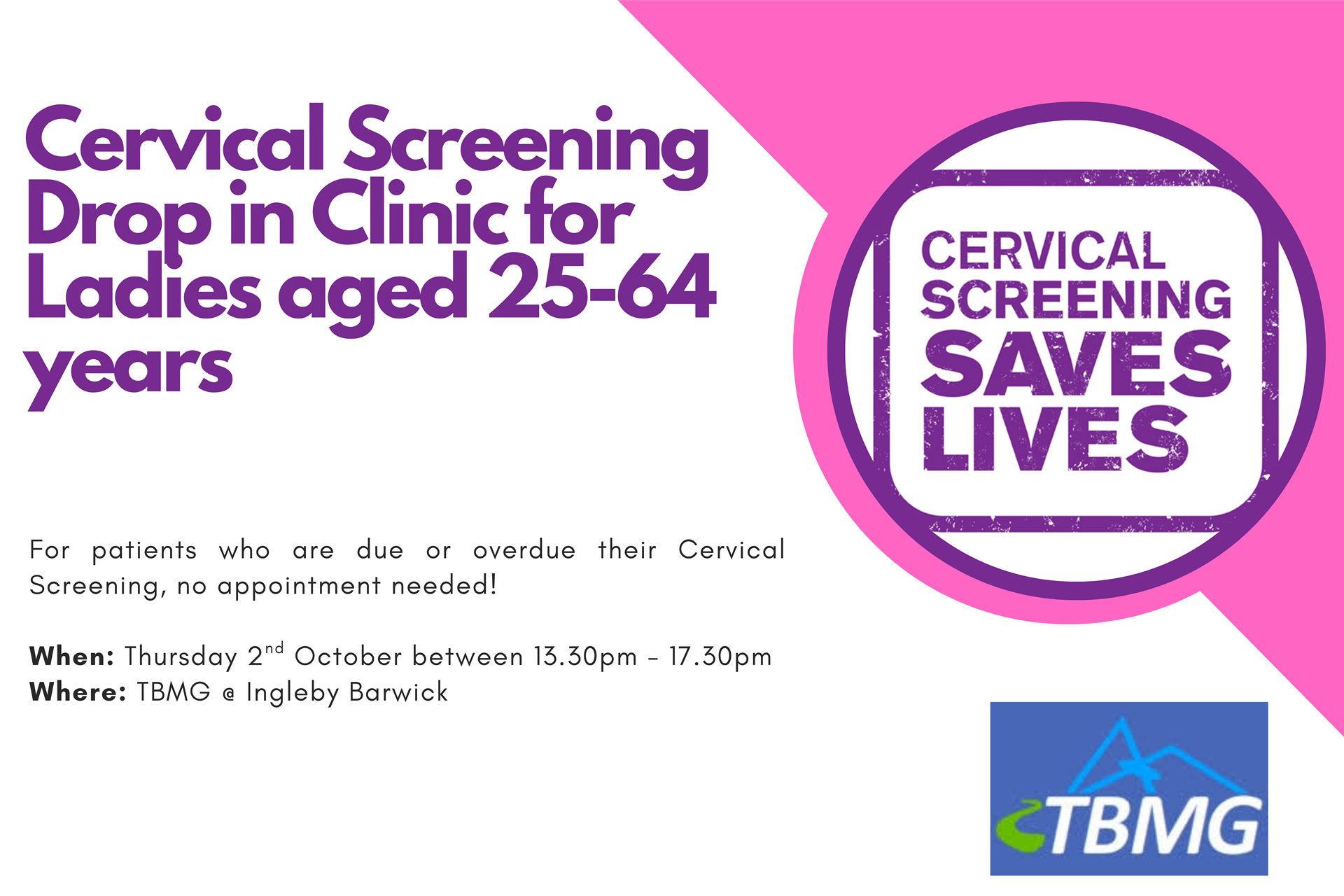 Drop in smear clinic